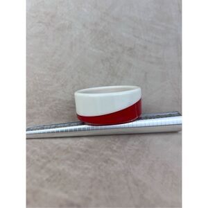Vintage Lucite Plastic Bangle Red Swirl